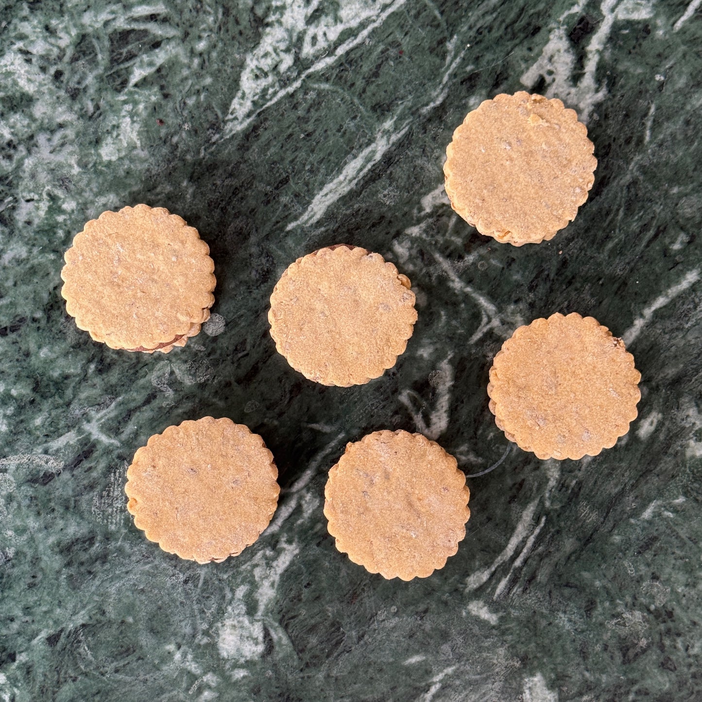 caja alfajores de café x 6