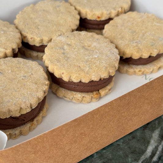 caja alfajores de café x 6