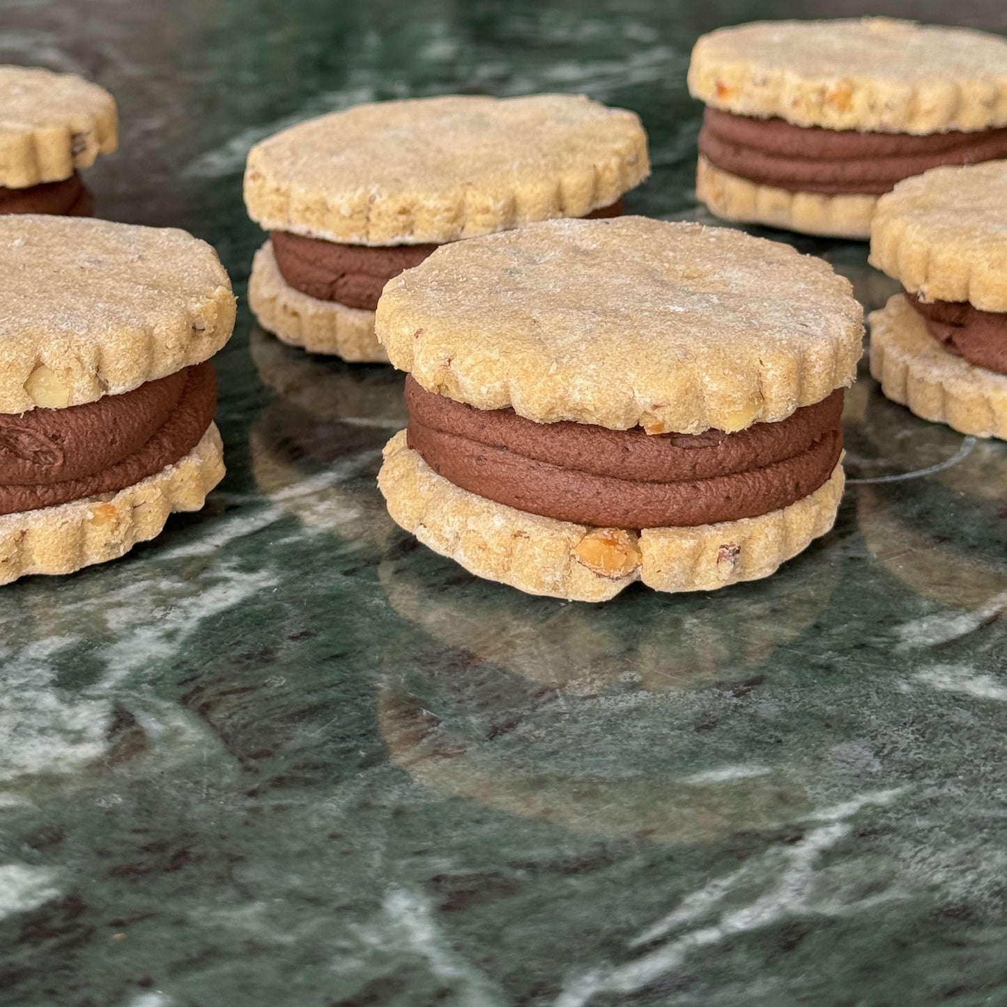 caja alfajores de café x 6