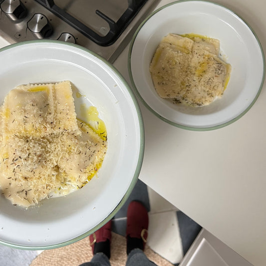 raviolones de ricotta y nuez x 12